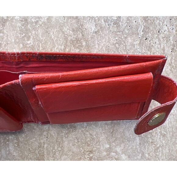 Vintage PRINCESS GARDNER Red Leather Wallet Bi-Fold - Picture 7 of 8